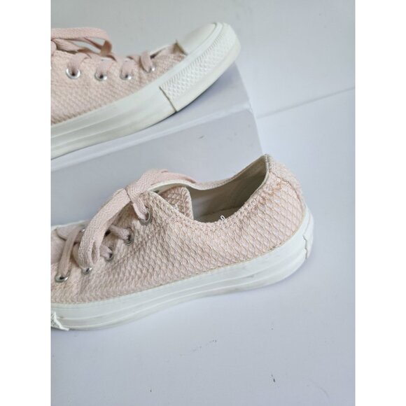 Converse Chuck Taylor All Star Blush Pink Texture Lace Up Women Sneakers Shoes 6 - Picture 2 of 11
